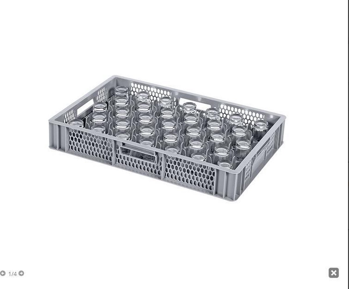 Glaskrat - Glazenkrat voor 33 glazen - max. glashoogte 72 mm - max. Ø 75 mm