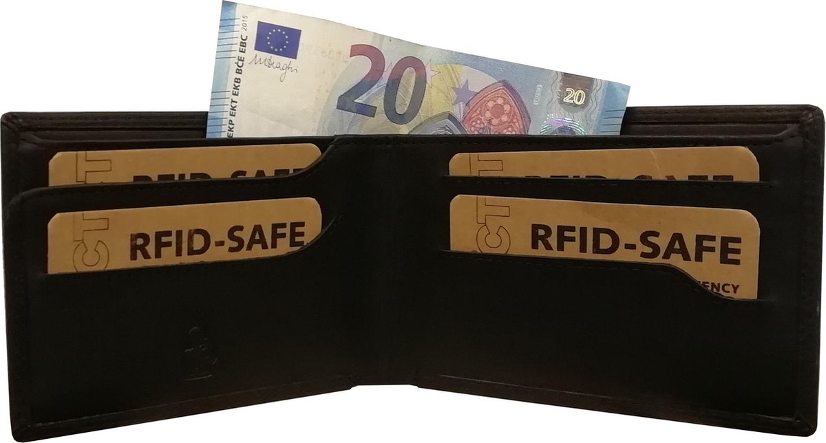 DSTRCT – Wax Lane – Billfold RFID – Leer – Zwart