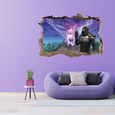 3D - Fortnite - Volcano - muursticker - muurposter - zelfklevend