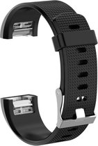 Europefans Siliconen bandje - Fitbit Charge 2 - Zwart - Small