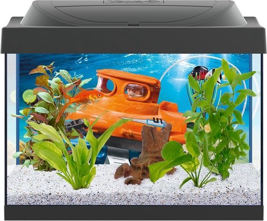 Tetra Starterline PlayMobil Aquarium voor Goudvissen - Zwart - 30L -  41x30x25cm | bol.com