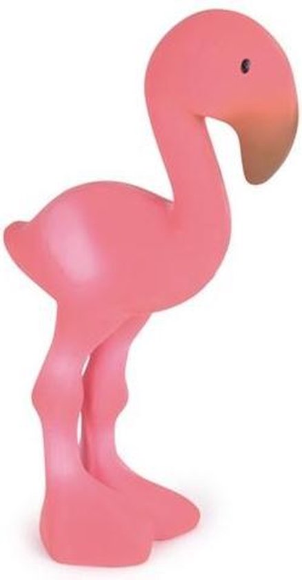 Flamingo natuurrubber bijt en knijp speeltje