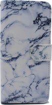 Apple iPhone 11 Hoesje met Print - Portemonnee Book Case - Kaarthouder & Magneetlipje - Witte Marmer