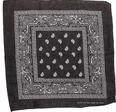 Zwarte bandana zakdoek 55 x 55 cm