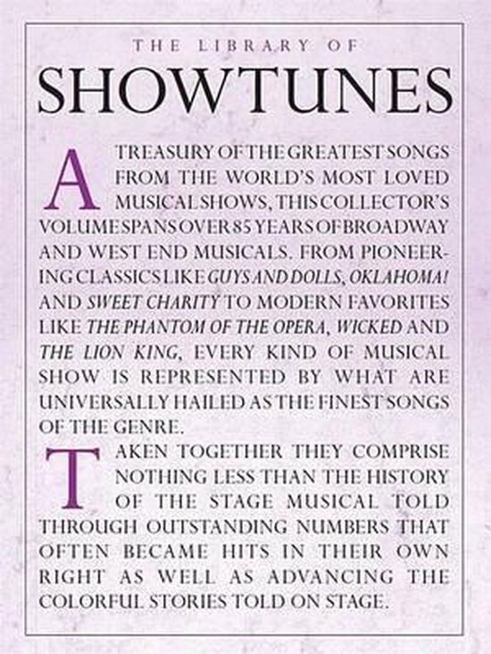 The Library Of Showtunes