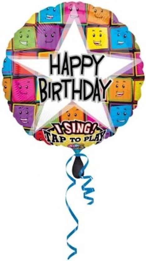 Anagram - Folieballon - Singing - Happy Birthday - Zonder vulling - 71cm