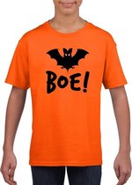 Halloween vleermuis t-shirt oranje kinderen XL (158-164)