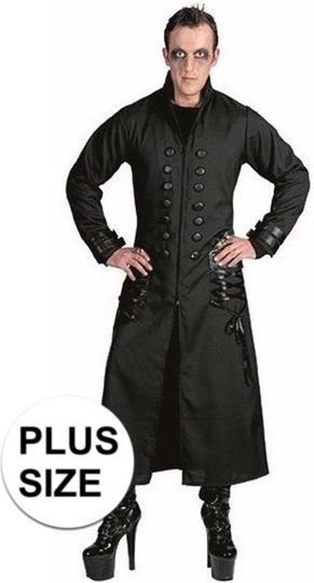 formule goedkeuren Glimlach Halloween - Grote maten zwarte gothic/vampier jas verkleedkleding voor  heren XXL/XXXL | bol.com