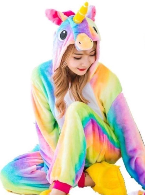 Onesie, Kigurumi "Rainbow" hooded soft bol.com