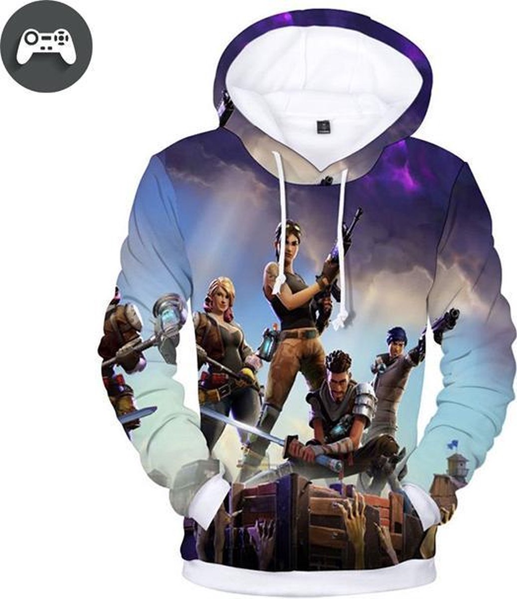 Gamerboy Fortnite Battle Royale Trui Sweatshirt 4 Caracters Maat S bol
