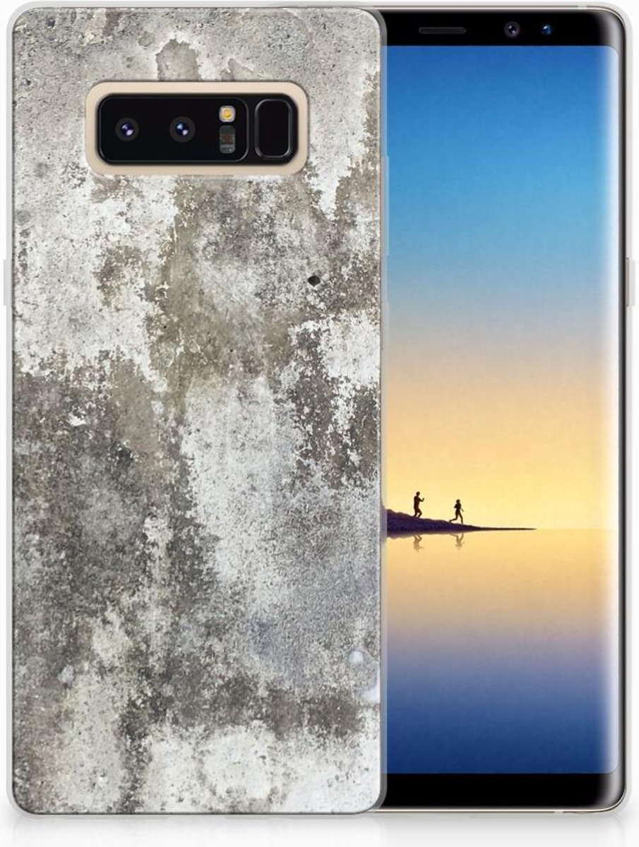 Samsung Galaxy Note 8 TPU Siliconen Hoesje Beton Print