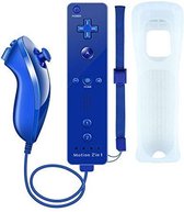 Nintendo Wii Controller Nunchuk Controller voor Wii + Wii U - Donkerblauw