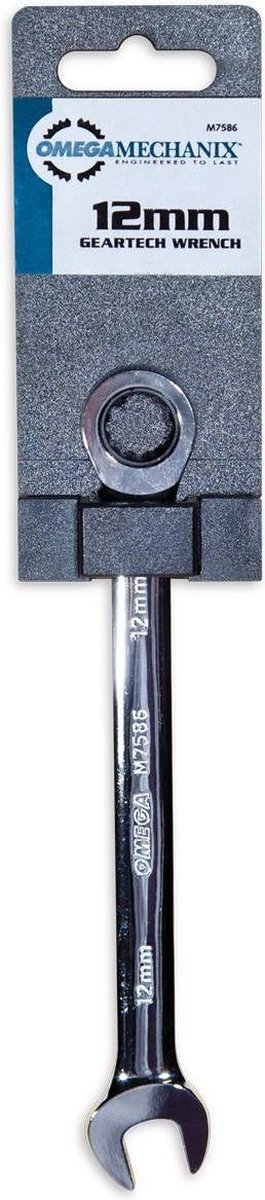 Omega Mechanix M7586 Steek-ringratelsleutel - 12 mm - professionele kwaliteit