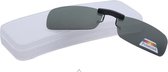DVSE - Opzetzonnebril - Opzet Zonnebril Gepolariseerd groen glas met brillenkoker