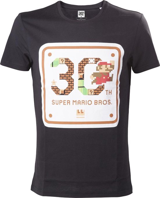 Nintendo - Mens T-shirt Black 30th Anniv. - L