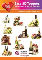 Easy 3D Toppers Wijn & Champagne - HC8658