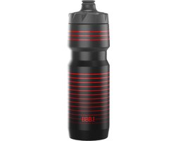 BBB Cycling AutoTank XL Bidon Racefiets - Inhoud 750 ml - Drinkbus Fiets met AutoClose ventiel - Zwart/Rood gestreept - BWB-15