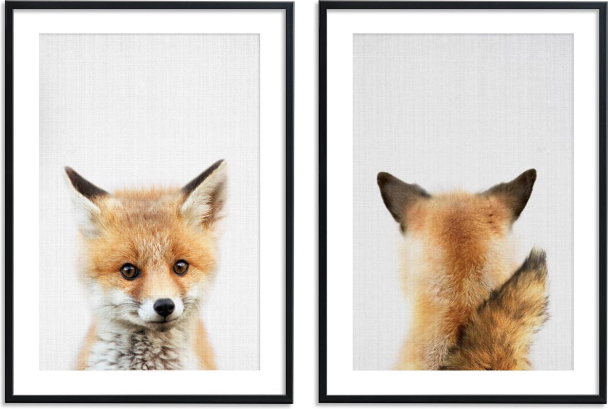 Kinderkamer Posters - Set van 2 Posters - 30x40 cm - Vos