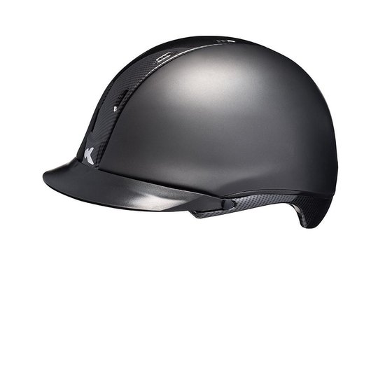Casque KED noir avec accents aspect carbone et logo K.