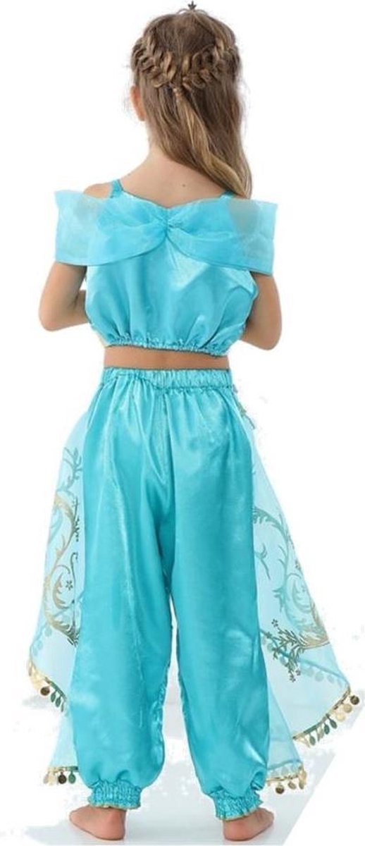 Jasmine jurk Kostuum Arabische prinsessen jurk 1001 nachten 104-110 (110) kroon... bol.com