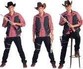 Funny Fashion - Cowboy & Cowgirl Kostuum - Ranger Cowboy Man - Blauw - Maat 48-50 - Carnavalskleding - Verkleedkleding