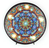 Diamond Painting Decoratieschaal - Mandala - met LED Verlichting - Maak Je Eigen Decoratieschaal