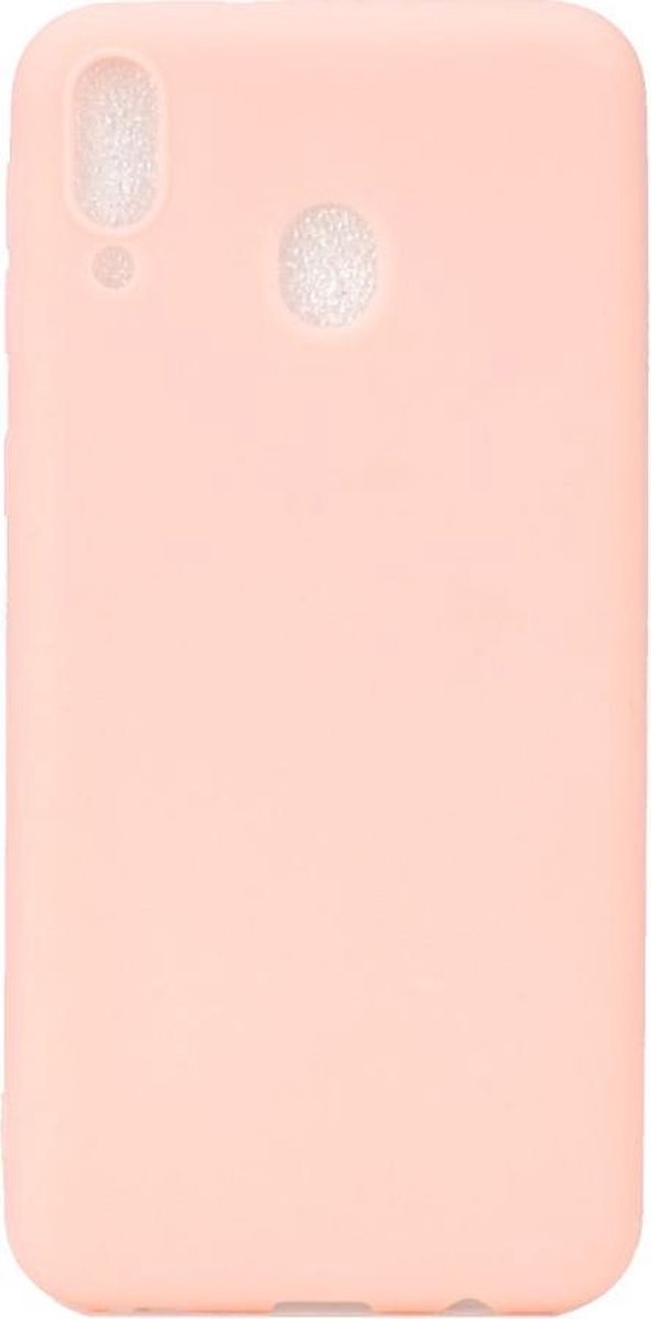 Shop4 - Samsung Galaxy M20 (Power) Hoesje - Zachte Back Case Mat Roze