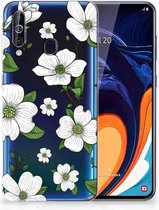 Back Case Geschikt voor Samsung A60 TPU Siliconen Hoesje Dogwood Flowers
