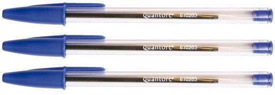 Balpen Quantore Stick blauw medium (alternatief) - 50 stuks