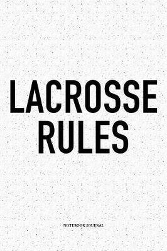 Lacrosse Rules, Getthread Lacrosse Journals 9781096407768 Boeken