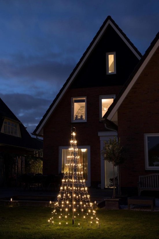 Nordik Lights - Vlaggenmastverlichting - 180 CM - 192 LED lampjes warm wit - Incl. mast - Nordik Lights