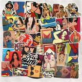 52 Sexy, 18+, Vulgair Stickers – Celvar – Hoge Kwaliteit PVC Stickers – 52 Verschillende Stickers – Watervast & UV Bestendig – 52 Coole Sexy, Vulgair Stickers Mix – Voor Laptop, Te