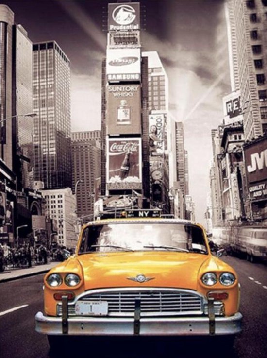 SEOS Shop ® Diamond Painting Volwassenen - Diamond Painting Kinderen - Diamond Painting Pakket Volledig - Taxi in New York - 30x40cm