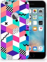 Geschikt voor iPhone 6 Plus | 6s Plus TPU Hoesje Design Blocks Colorful