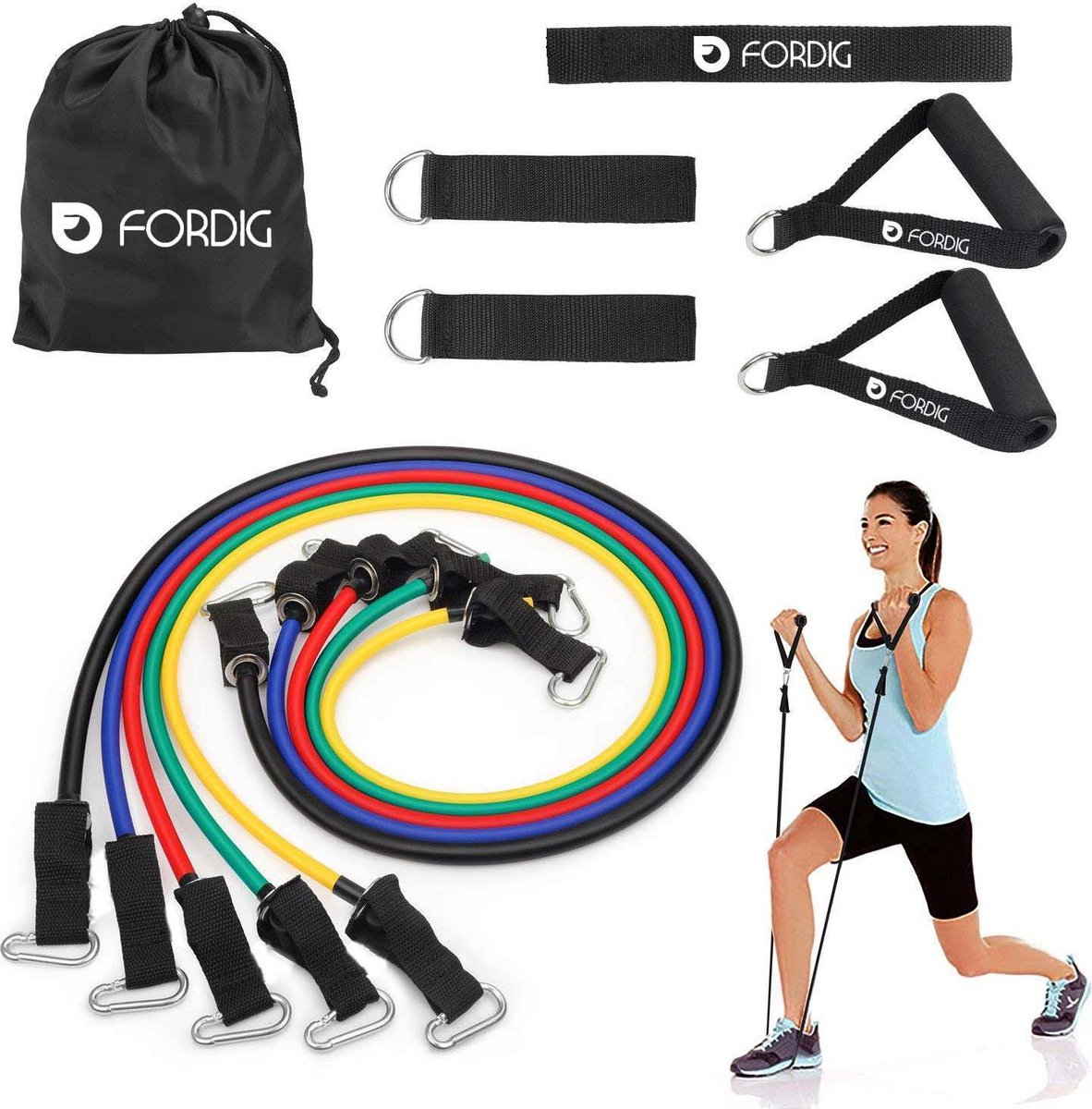 Luxe XL Weerstandsbanden Set Fitness Elastiek