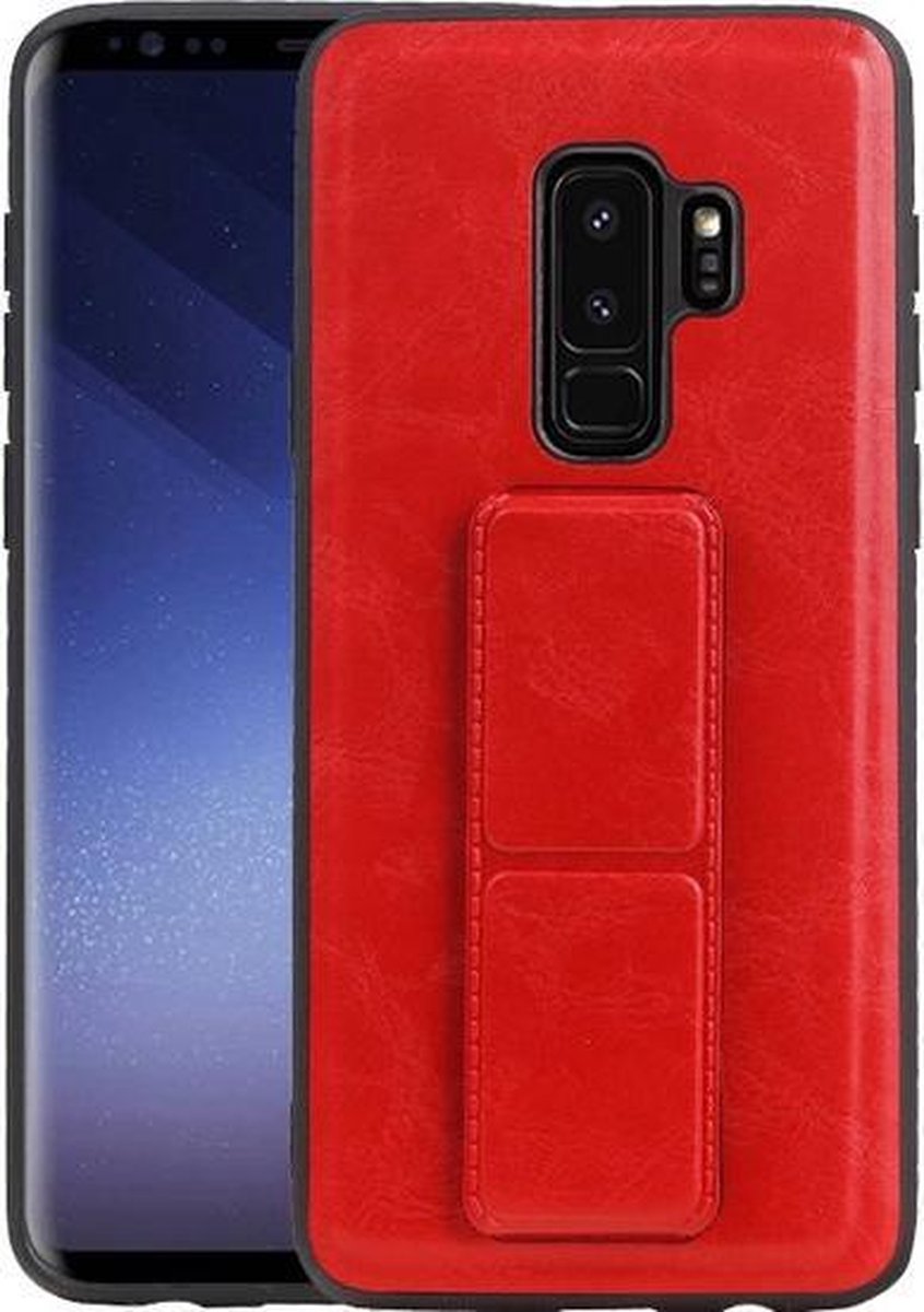 Grip Stand Hardcase Backcover voor Samsung Galaxy S9 Plus Rood