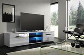 TV Kast Hoogglans Wit  – Witte TV Meubel Modern Design  –  TV Kast Inclusief Led verlichting – Perfecthomeshop