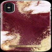 iDeal of Sweden iPhone XS Fashion Case Golden Burgundy Marble