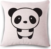 Kussenhoes met Panda print - 45cmx45cm - Kussen overtrek met staande Panda