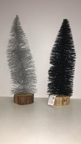 2 decoratieve kerstboompjes