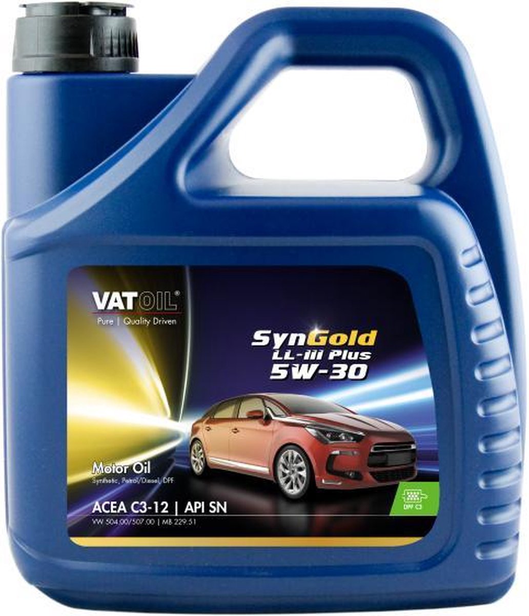Kroon-oil VatOil SynGold LL-III Plus 5W30 Longlife LL / C3 4LTR