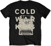 Cold War Kids Heren Tshirt -L- Typewriter Zwart