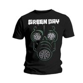 Green Day Heren Tshirt -S- Green Mask Zwart