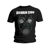 Green Day - Green Mask Heren T-shirt - S - Zwart