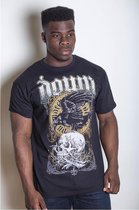 Down Heren Tshirt -S- Swamp Skull Zwart