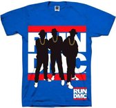 Run DMC Heren Tshirt -L- Silhouette Blauw