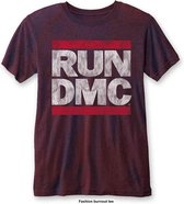 Run DMC Heren Tshirt -S- DMC Logo Rood/Bordeaux rood