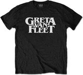 Greta Van Fleet Heren Tshirt -M- Logo Zwart