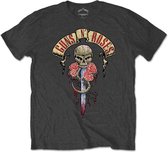 Guns N' Roses Heren Tshirt -XL- Dripping Dagger Grijs
