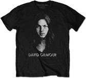 David Gilmour Heren Tshirt -S- Half-Tone Face Zwart
